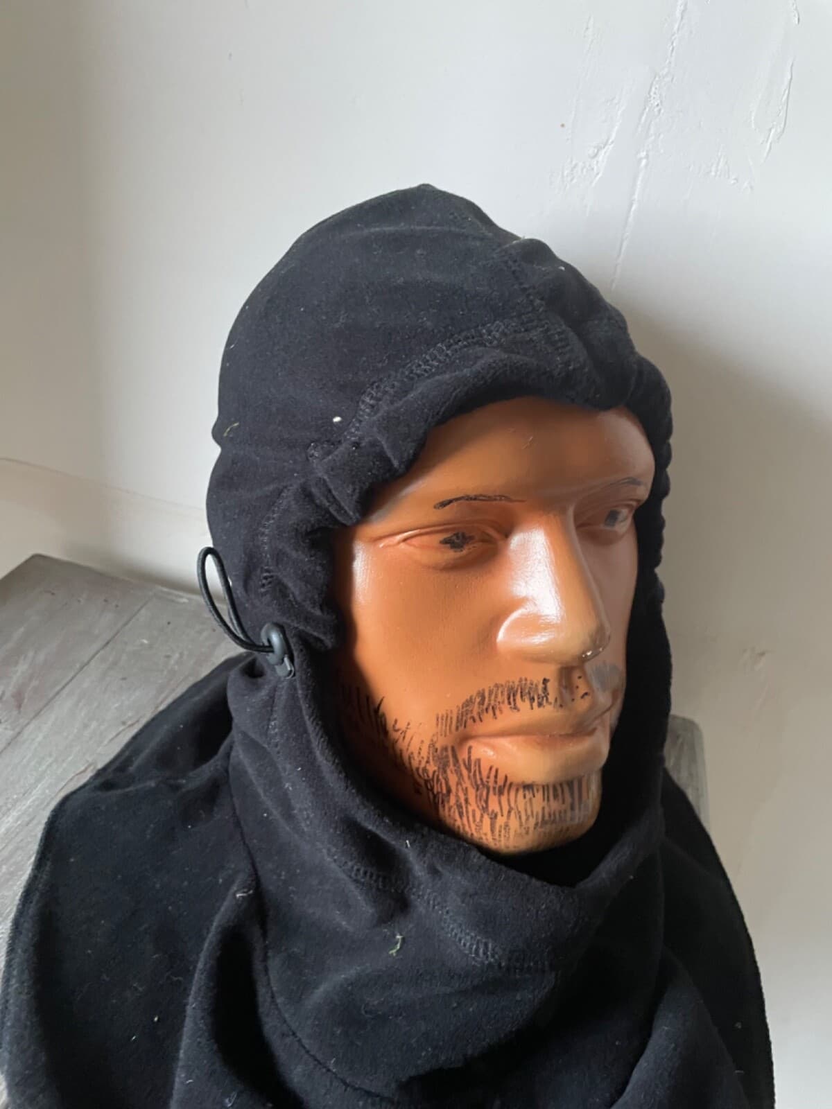 Russian Army winter BALACLAVA/hat face mask wool/poly  fleece wind block BLACK thumbnail 4