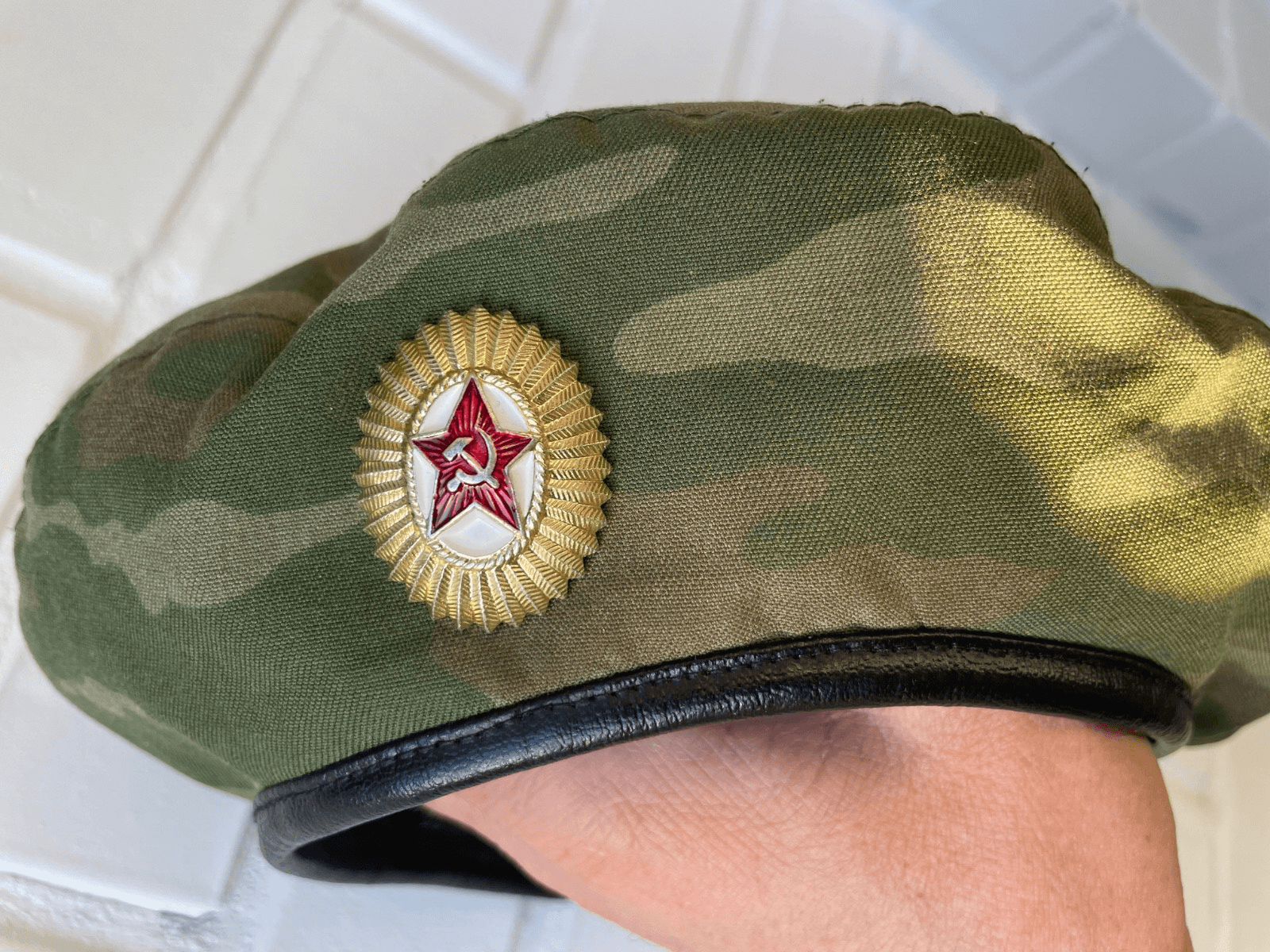 Rus Army original VDV FLORA VSR-98 Beret hat Airborne units, metal badge SIZE 57