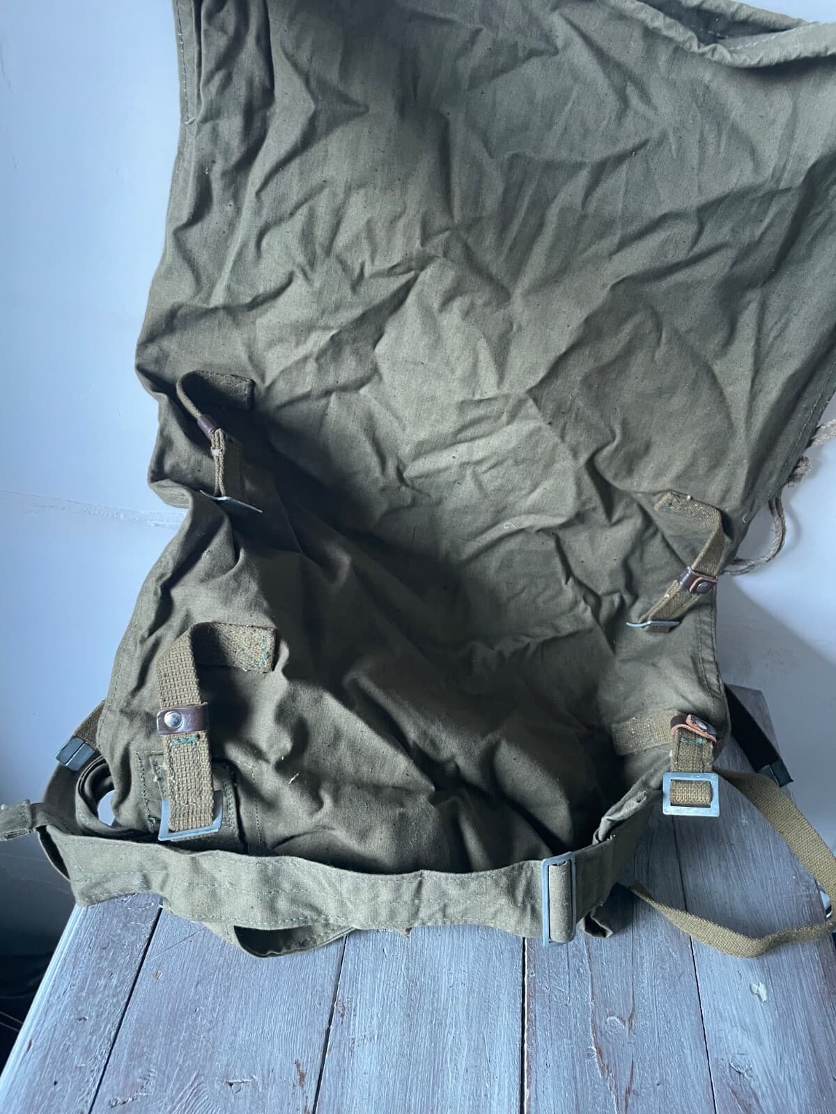 Vintage Soviet Military Backpack Duffel Bag OD 35L 1971 USSR thumbnail 6