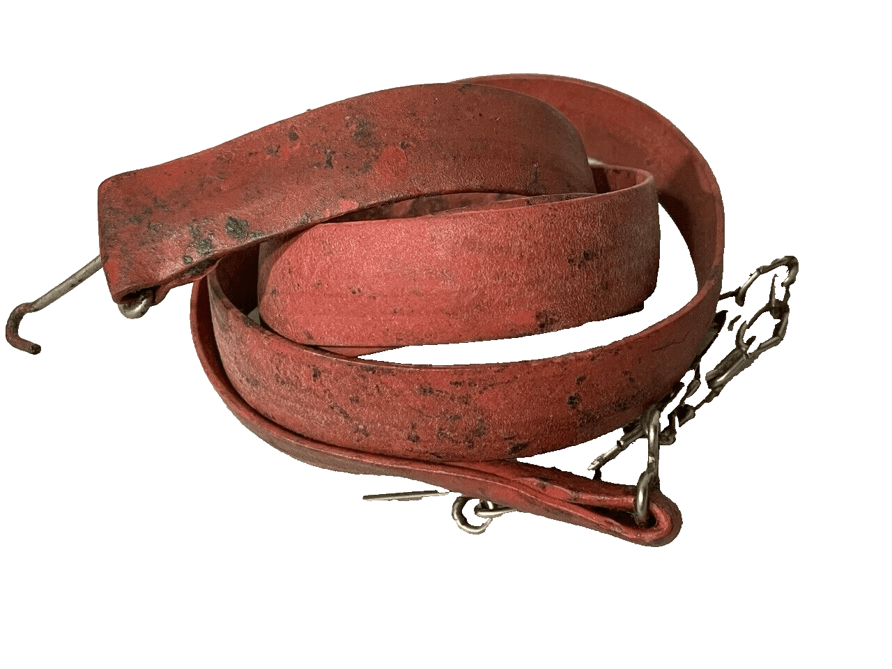Rus Army first aid red Esmarch rubber belt metal chain USSR Afghan war 000140