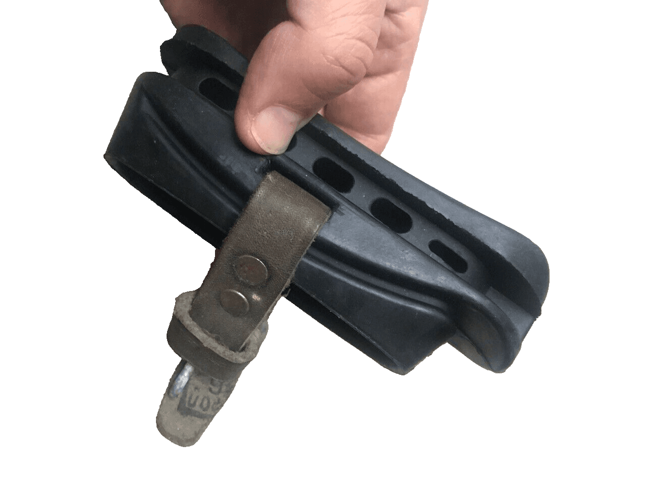 Russian Army KALOSHA rubber Shoulder PAD shock absorber with leather belt 000243