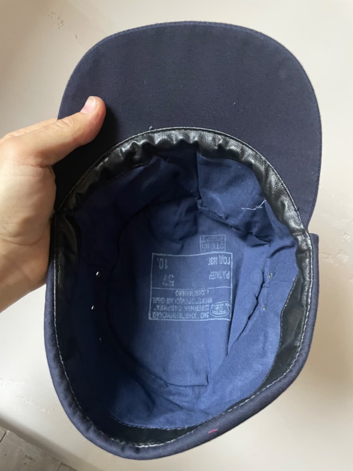 Rus Army summer Dark blue patrol cap POLICE Original YEAR 2010 size 57 thumbnail 5