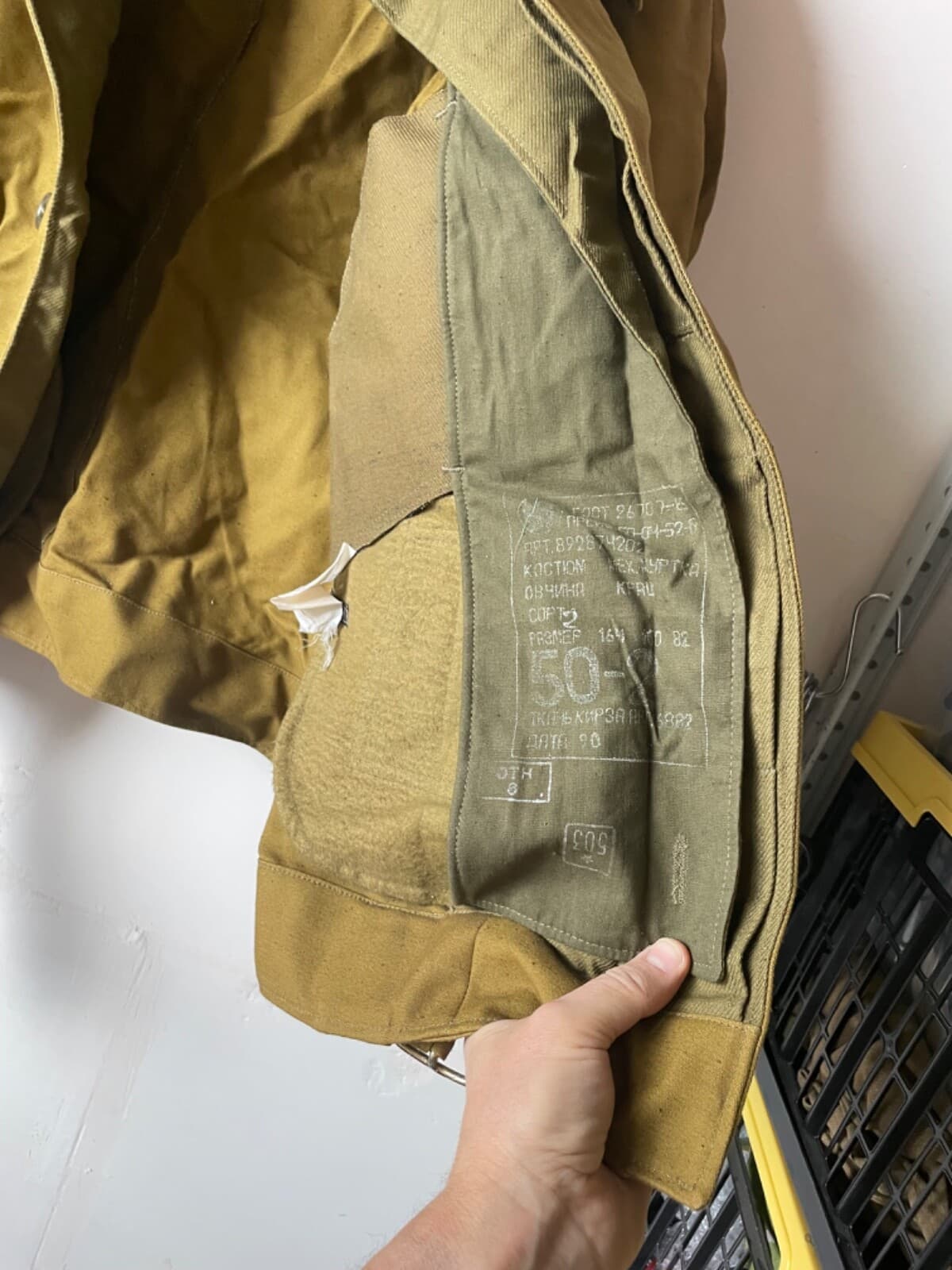 Tankman uniform jacket SAND color year 1989 USSR size 50/3 new thumbnail 6