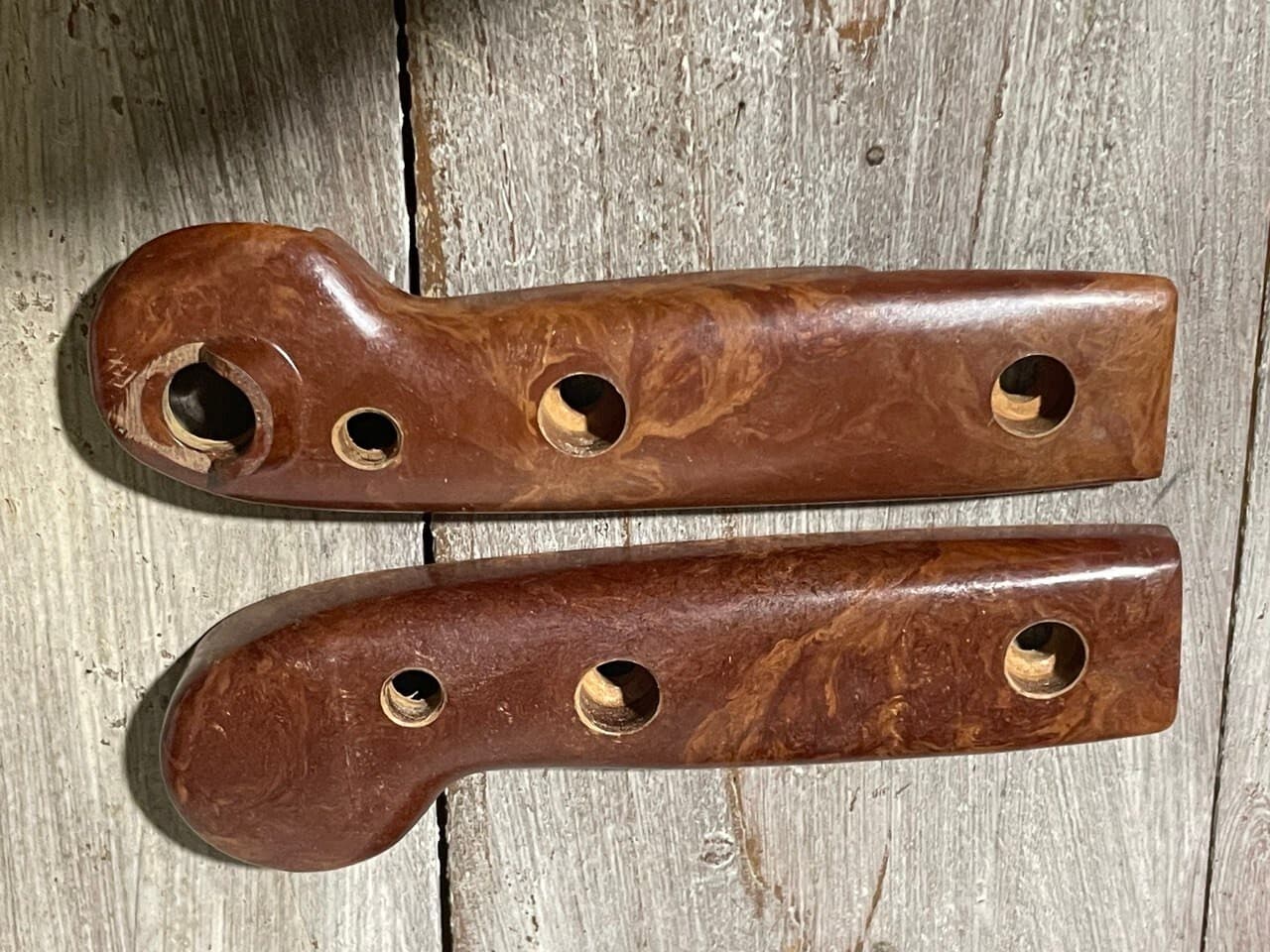 Russ BAKELITTE plates (pair) for 6х3 knife handle from ZIP new cond 1960s USSR thumbnail 2