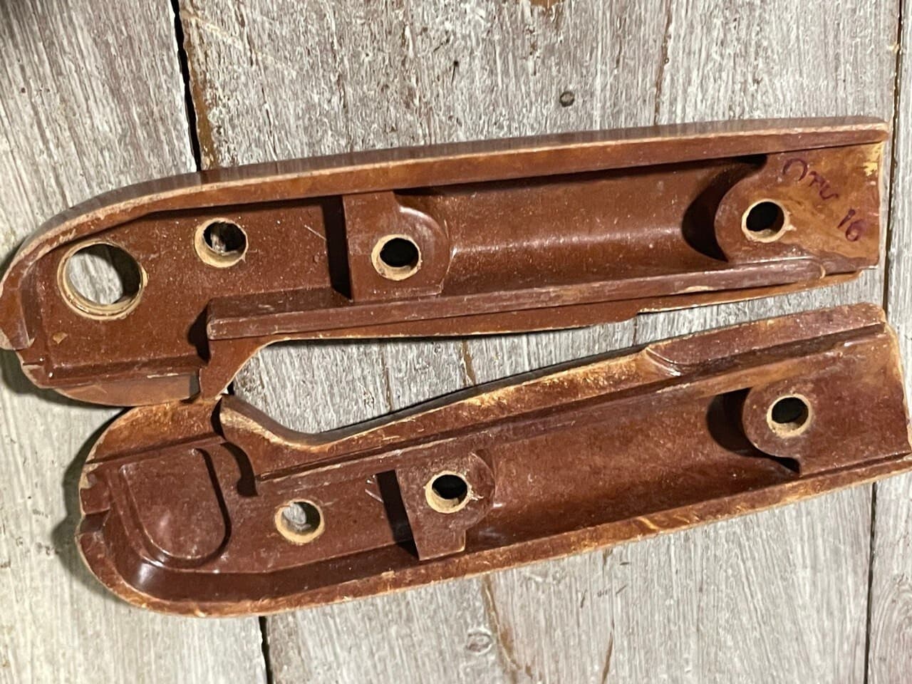 Russ BAKELITTE plates (pair) for 6х3 knife handle from ZIP new cond 1960s USSR thumbnail 3