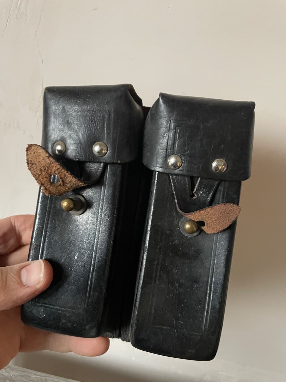 Rus Army APS Stechkin amo pouch leather black USSR 1960 new cond