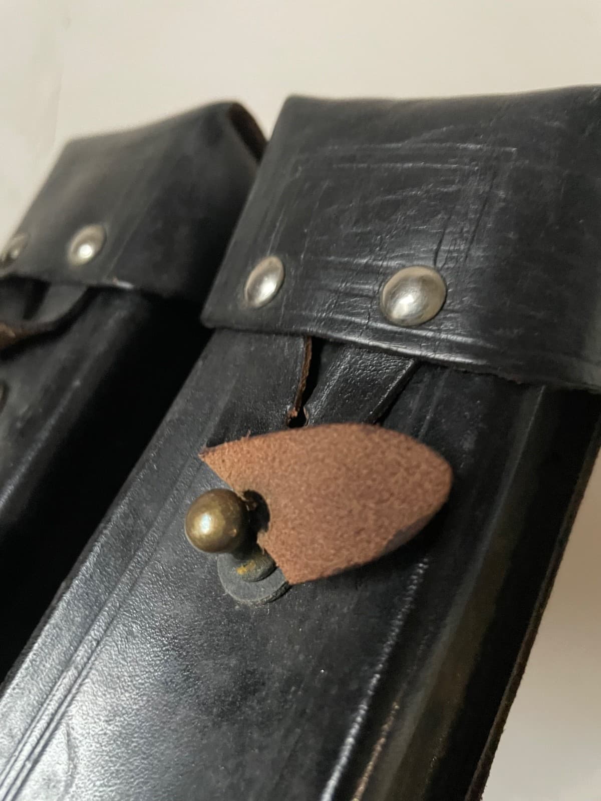 Rus Army APS Stechkin amo pouch leather black USSR 1960 new cond thumbnail 2