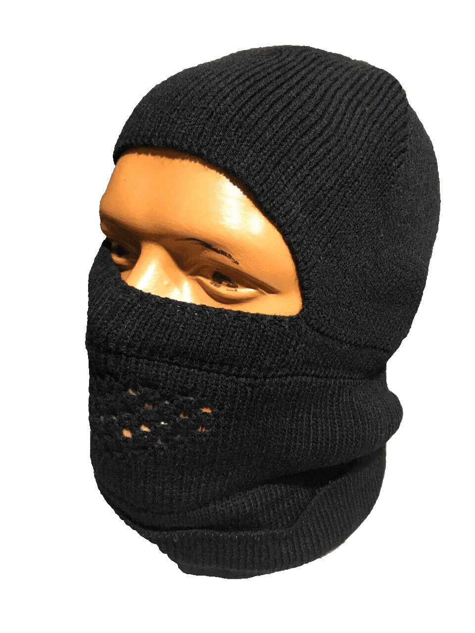 Russian Army winter BALACLAVA/hat wool/poly BLACK ##001485