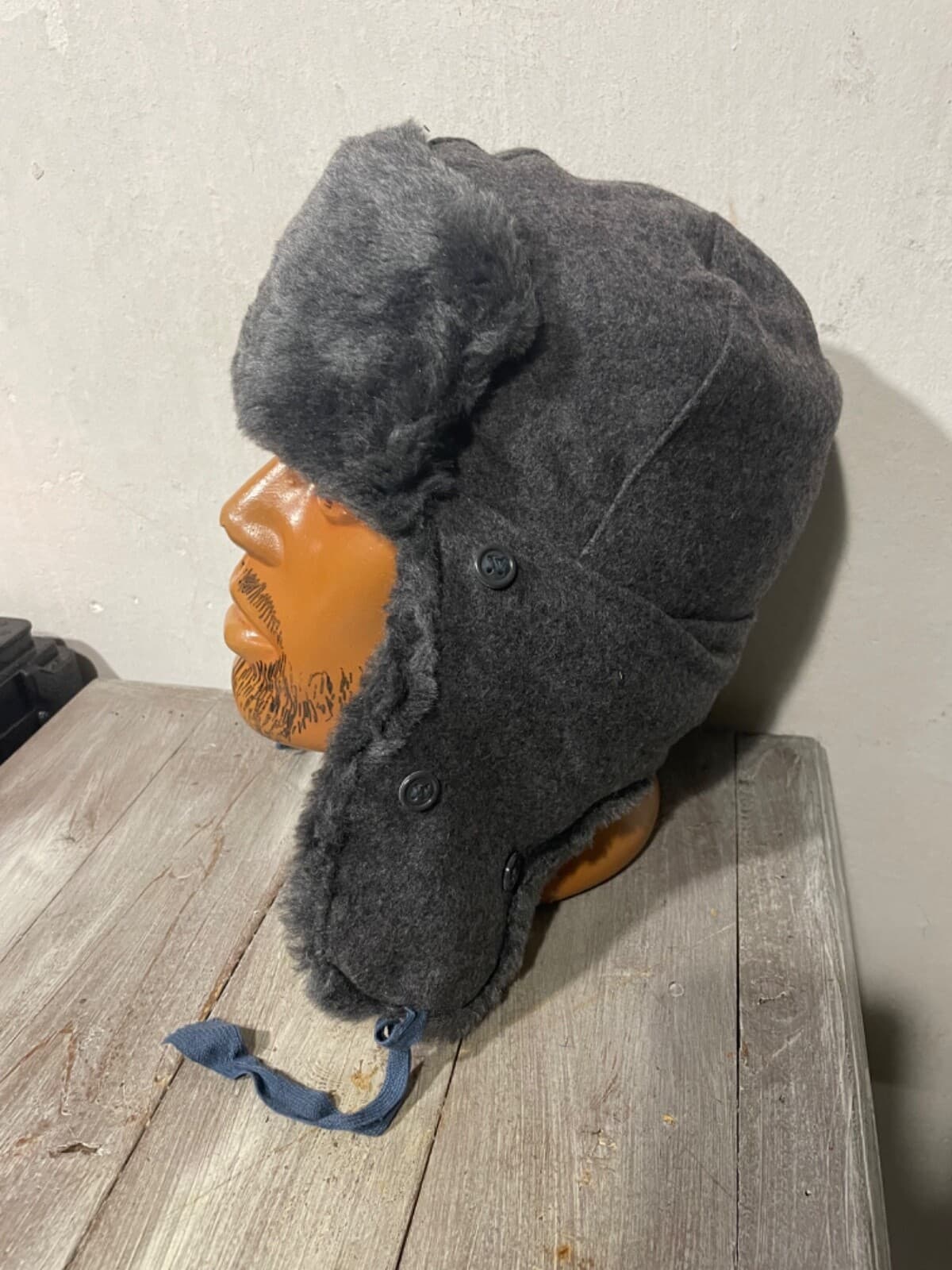 Russian Army winter Fur Hat Size 58 Ushanka Original Period item 1992 by BELKA thumbnail 4