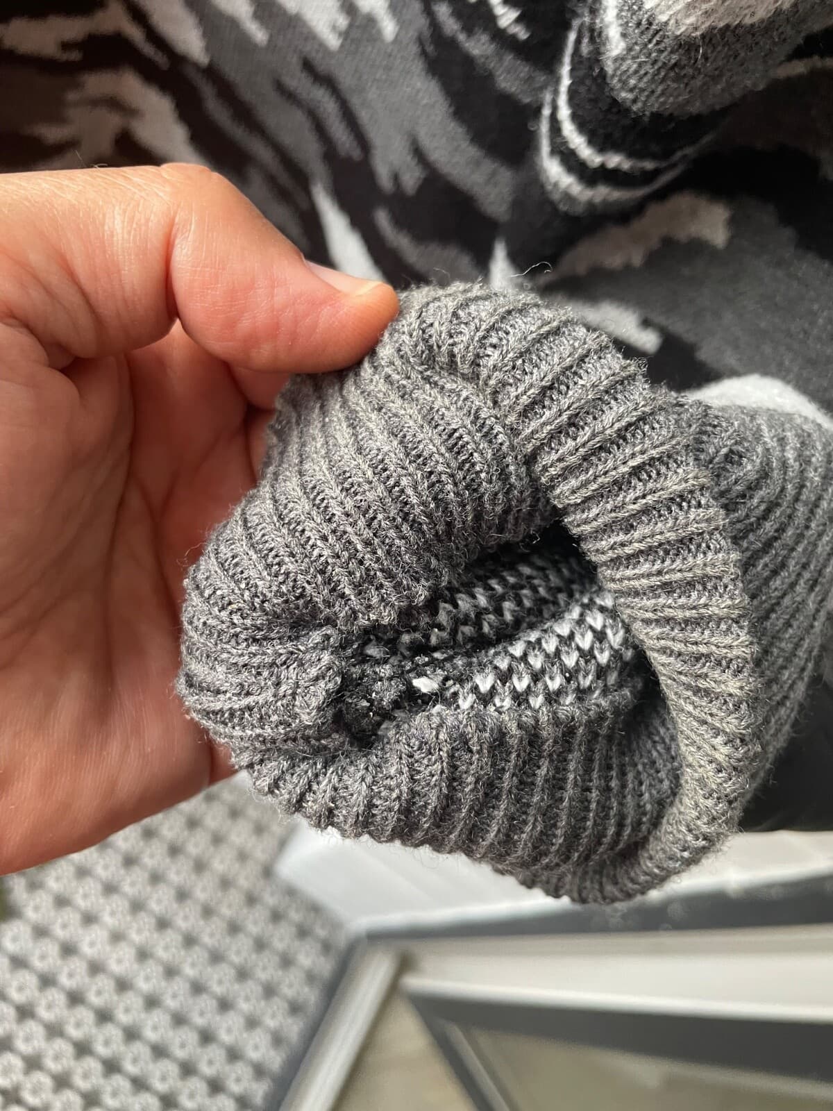 Sweater wool/poly KAMYSH grey OMOM t by Podolsk size 54/3-4 thumbnail 4