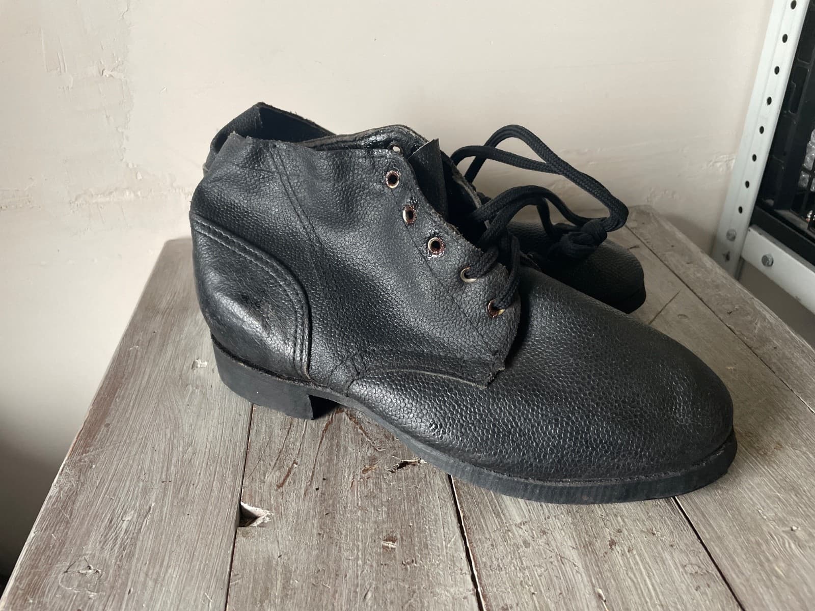 Rus Army VNTG leather boots tropic type Afghan war USSR 1980-s size 42