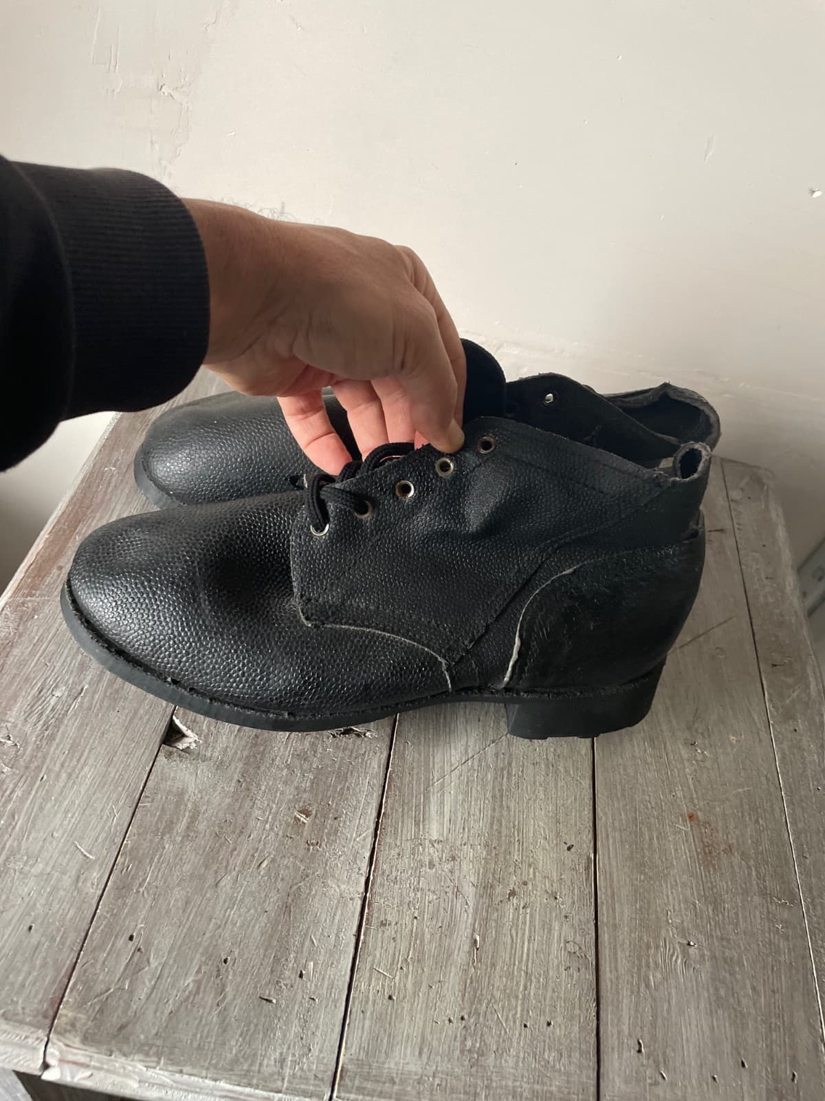 Rus Army VNTG leather boots tropic type Afghan war USSR 1980-s size 42 thumbnail 2