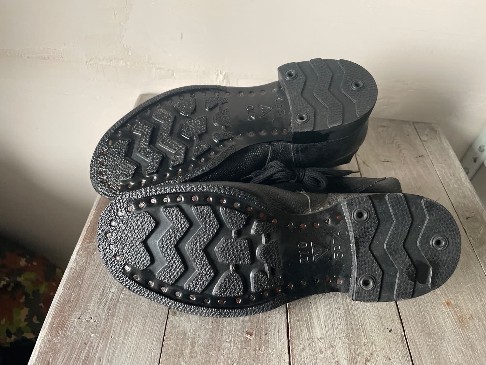 Rus Army VNTG leather boots tropic type Afghan war USSR 1980-s size 42 thumbnail 3