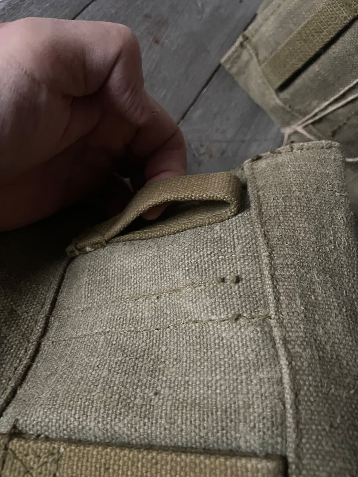 Russian Army pouch 4 mags/30 tarpaulin TAN USSR 1970-s new condition NOS thumbnail 10