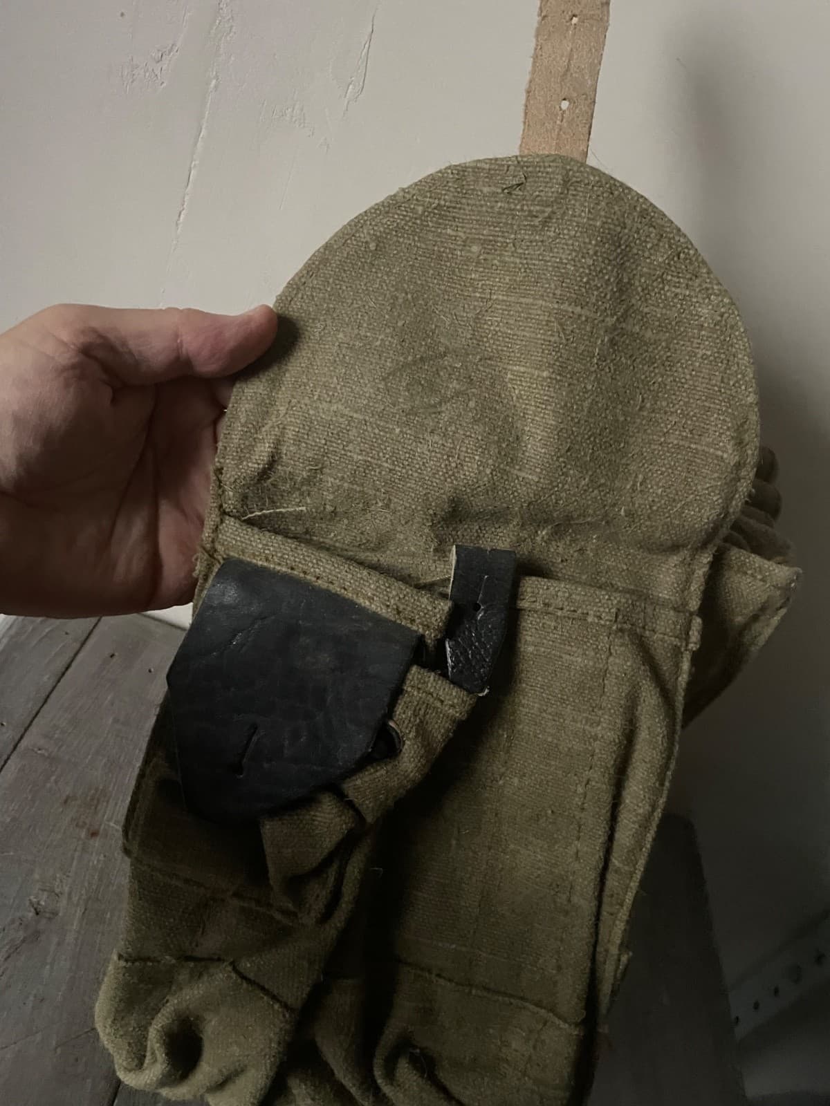 Russian Army pouch 4 mags/30 tarpaulin TAN USSR 1970-s new condition NOS thumbnail 4