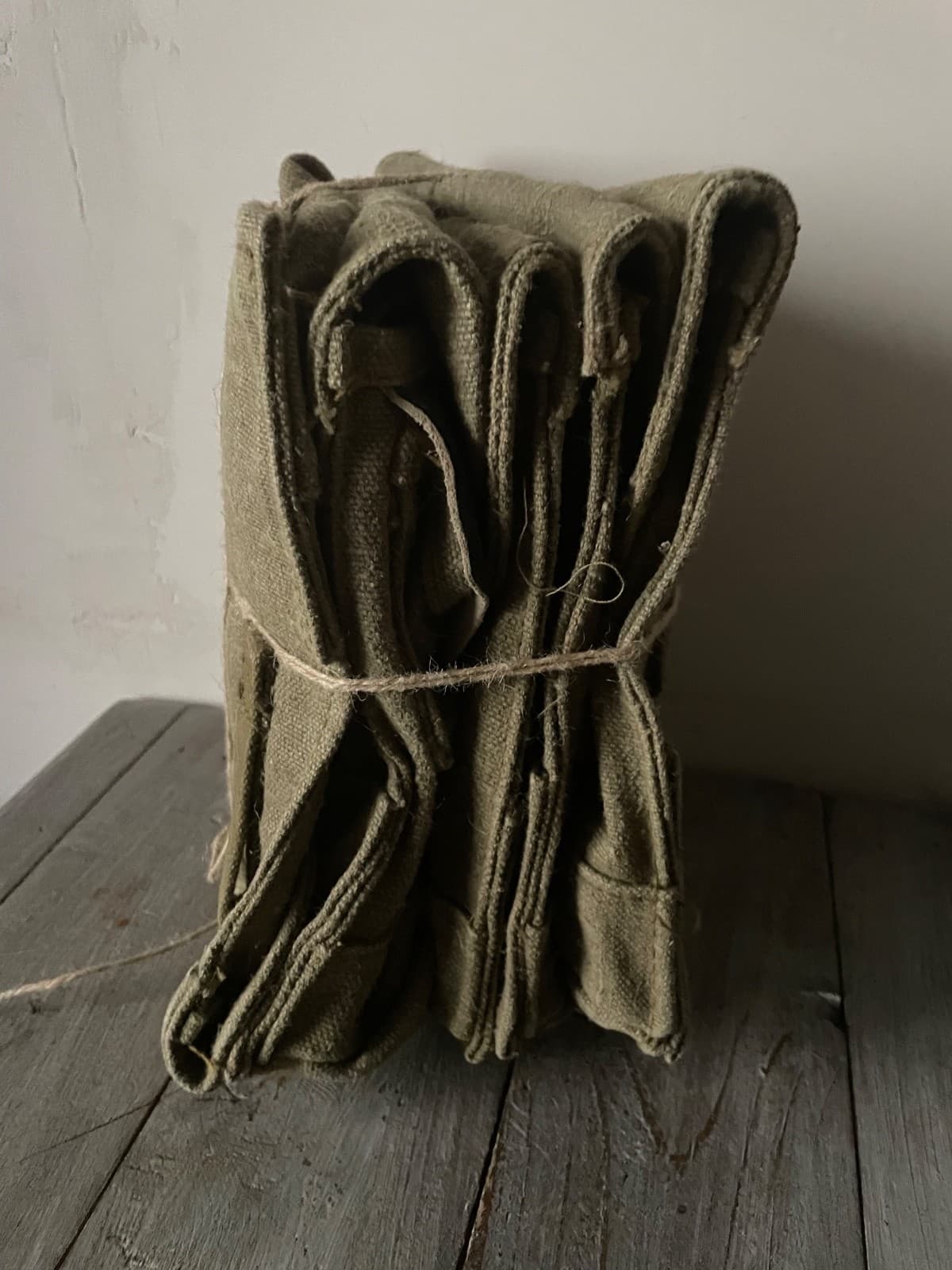 Russian Army pouch 4 mags/30 tarpaulin TAN USSR 1970-s new condition NOS thumbnail 6