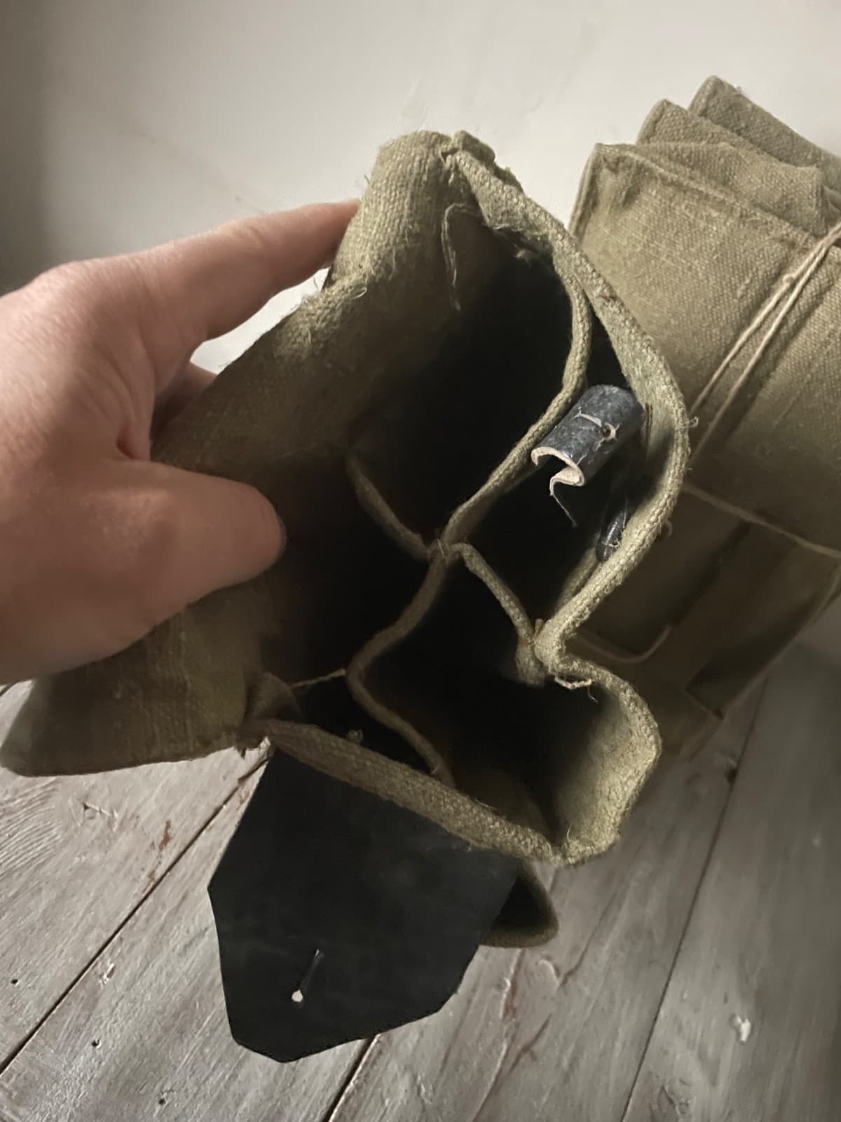 Russian Army pouch 4 mags/30 tarpaulin TAN USSR 1970-s new condition NOS thumbnail 7
