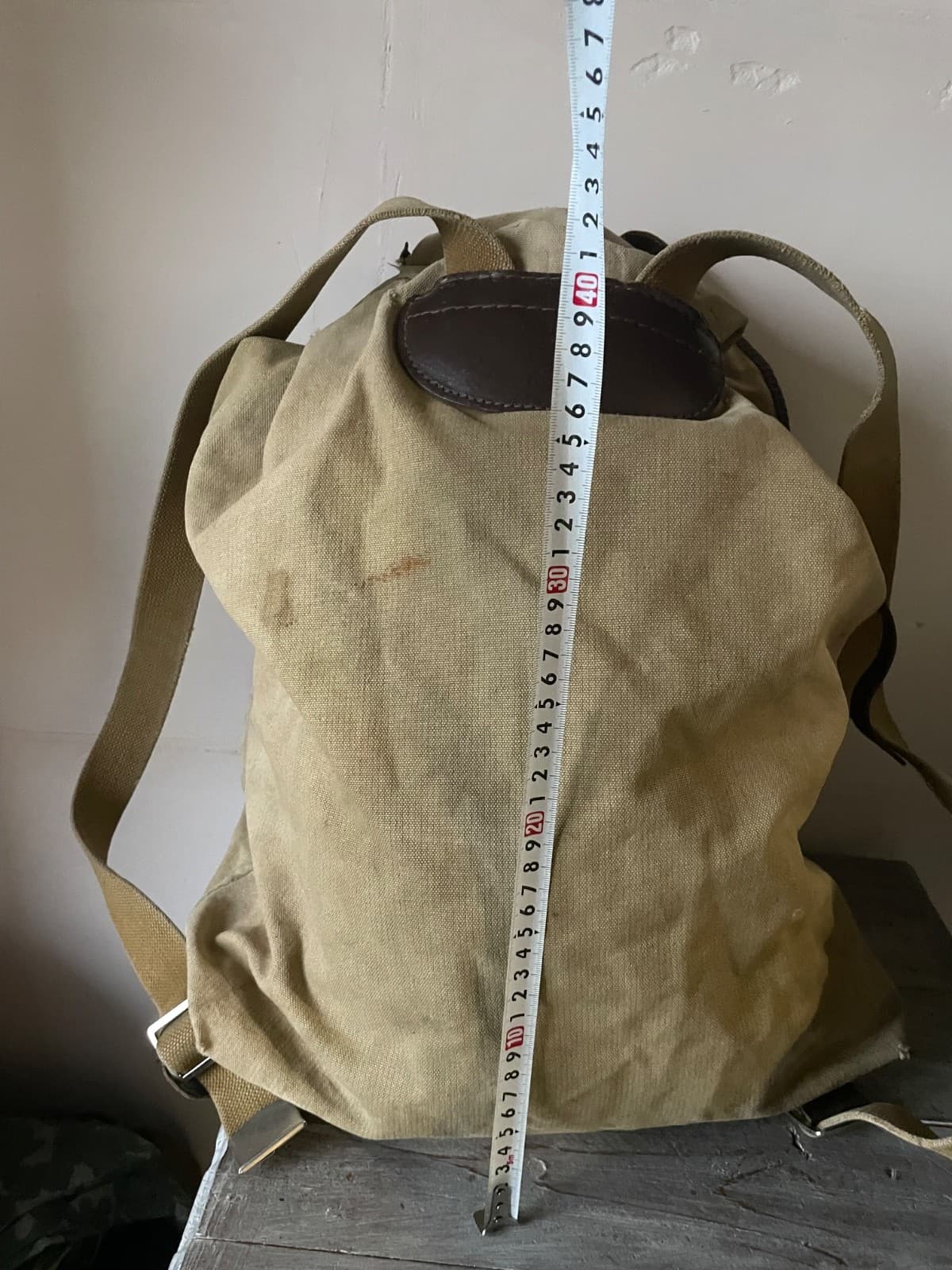 Rus Army backpack 35L rucksack SAND color USSR 1980 Afghan war thumbnail 13