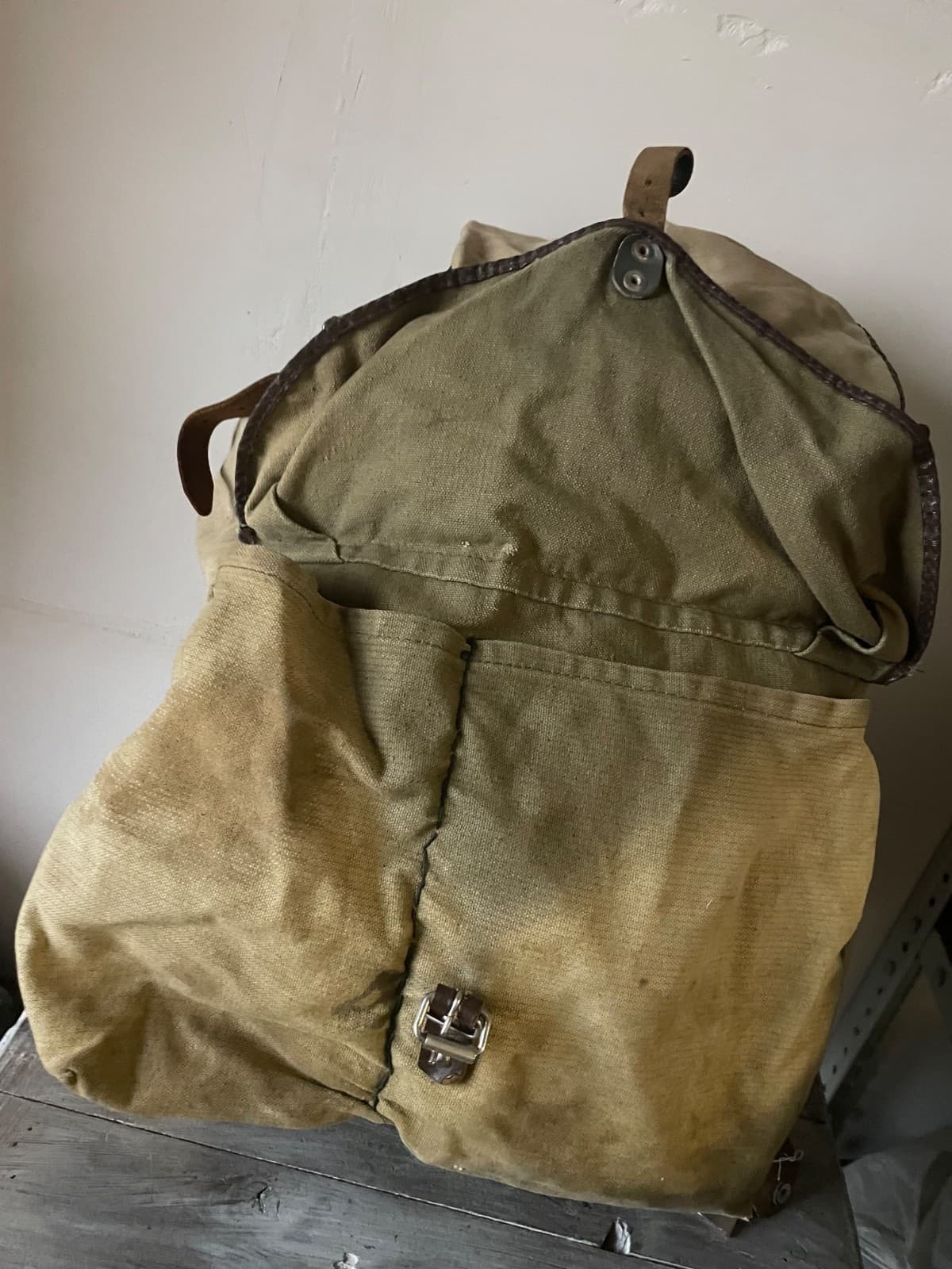 Rus Army backpack 35L rucksack SAND color USSR 1980 Afghan war thumbnail 4