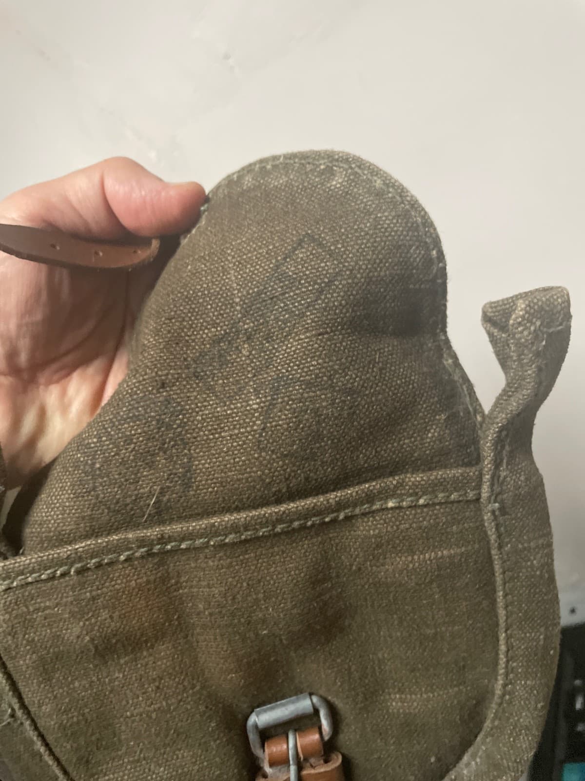 Rus Army PPD/PPSh pouch for disk cartridge-box tarpaulin 1950 USSR new army mark thumbnail 3