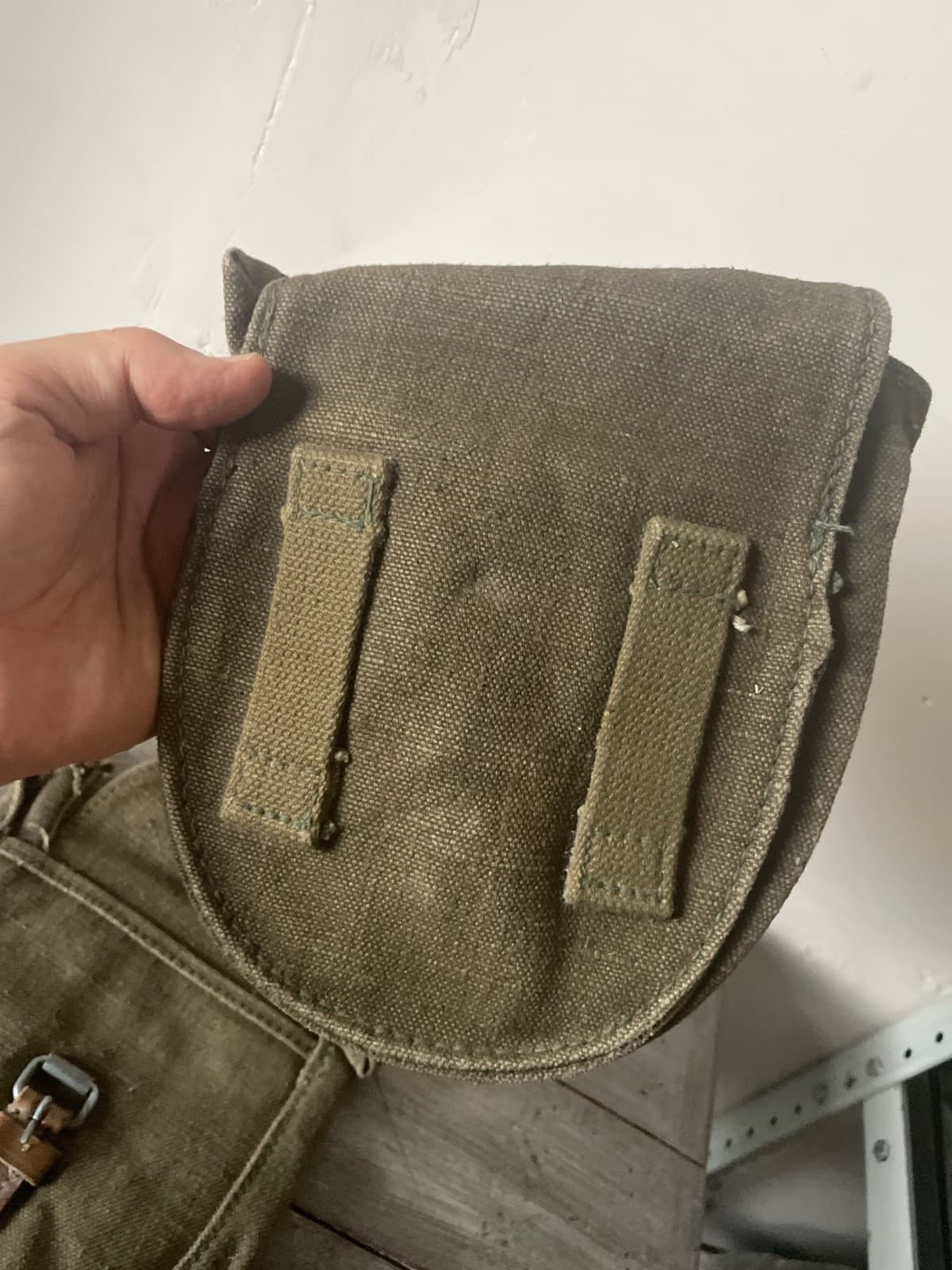 Rus Army PPD/PPSh pouch for disk cartridge-box tarpaulin 1950 USSR new army mark thumbnail 4