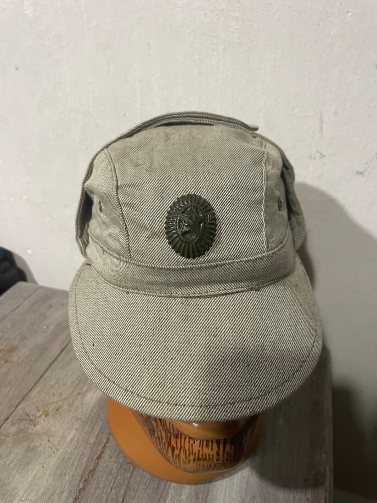 Russian Army summer cap Afghanistan grey original with badge size 58 thumbnail 2