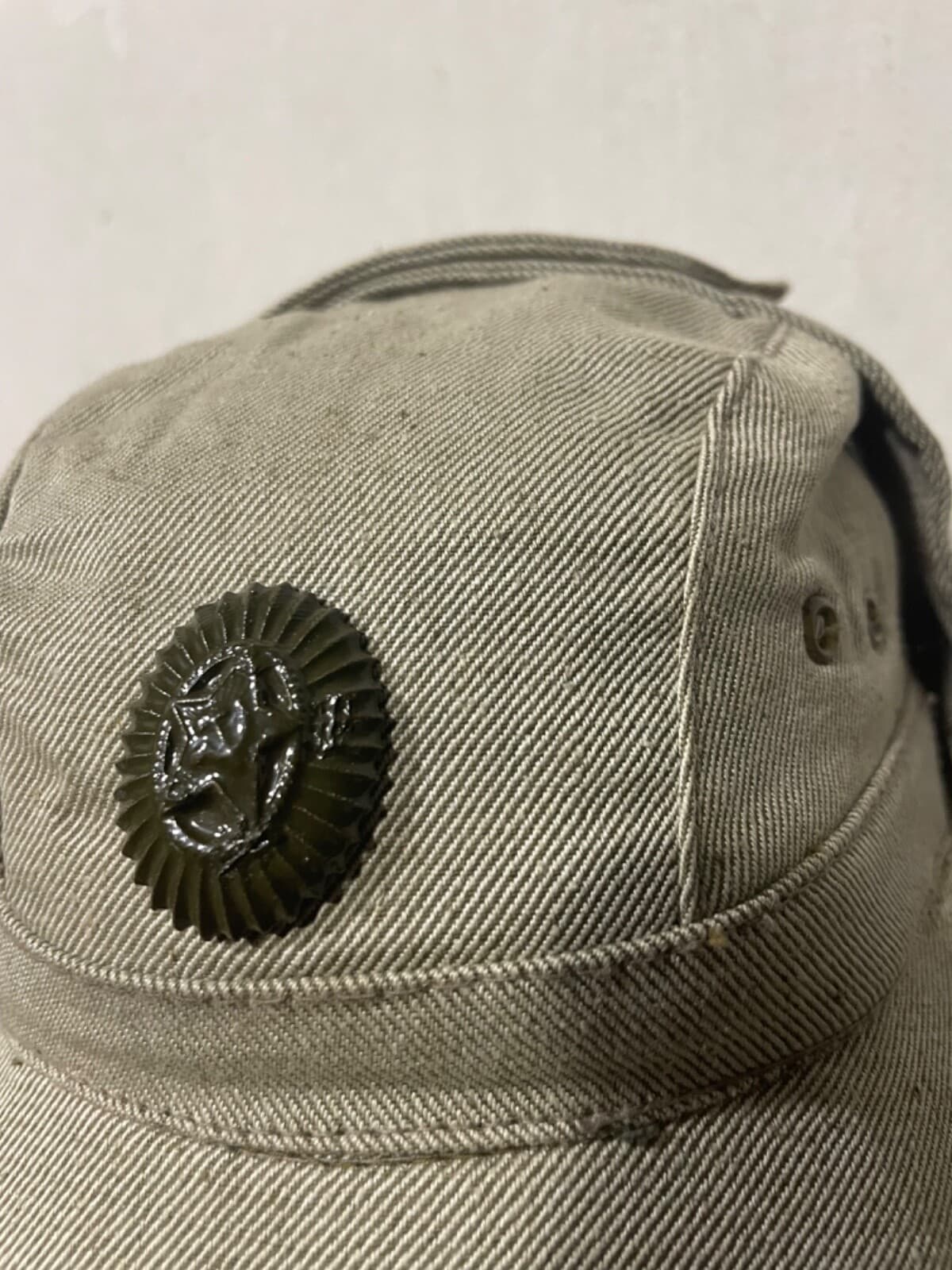 Russian Army summer cap Afghanistan grey original with badge size 58 thumbnail 3