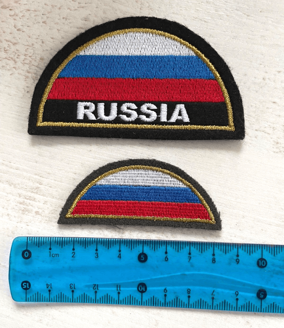 Lot x 2 original original chest patches 3-COLOR FLAG